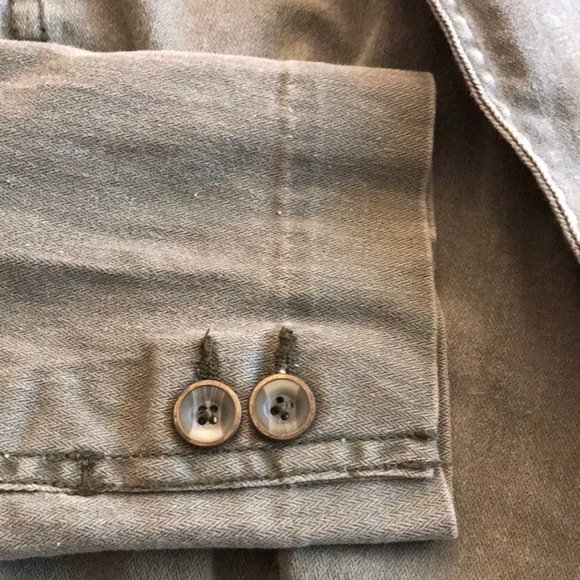 Faded Glory denim Olive Grn Jacket 12 14 L - Picture 6 of 8